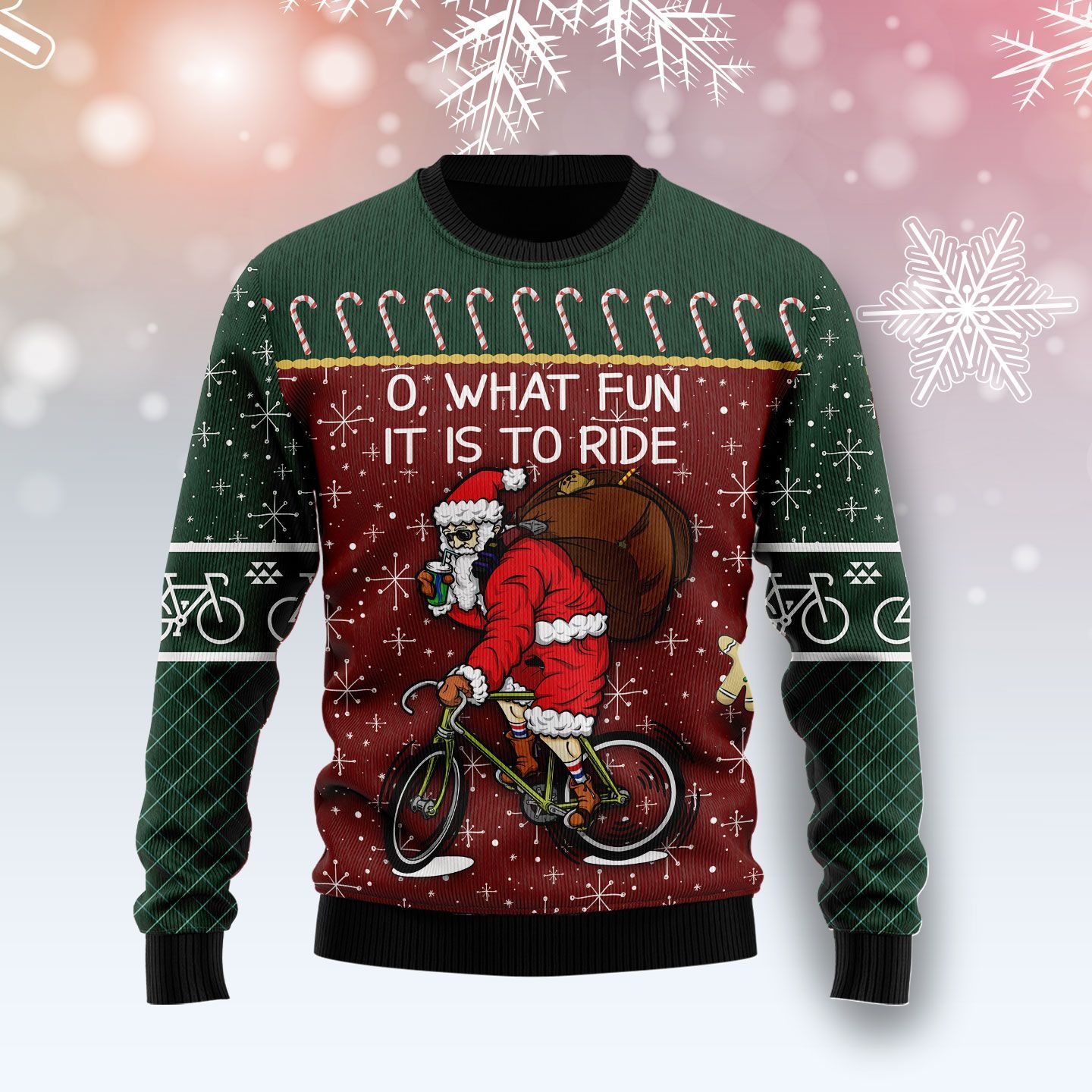 Santa Cycling Ugly Christmas Sweater – Best Christmas Gifts 2023