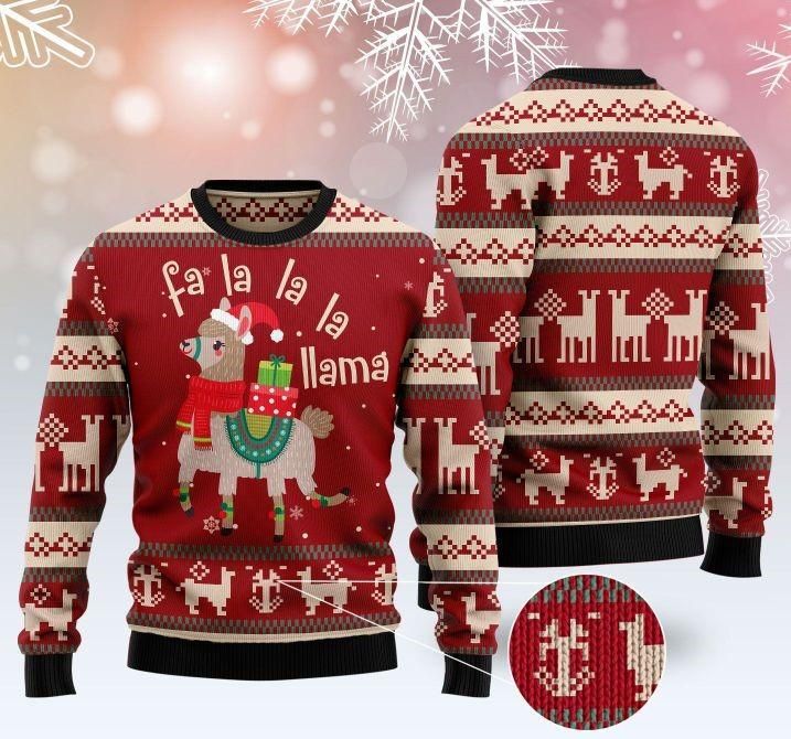 Santa Fa La La La Ilama Ugly Christmas Sweater – Best Christmas Gifts 2023