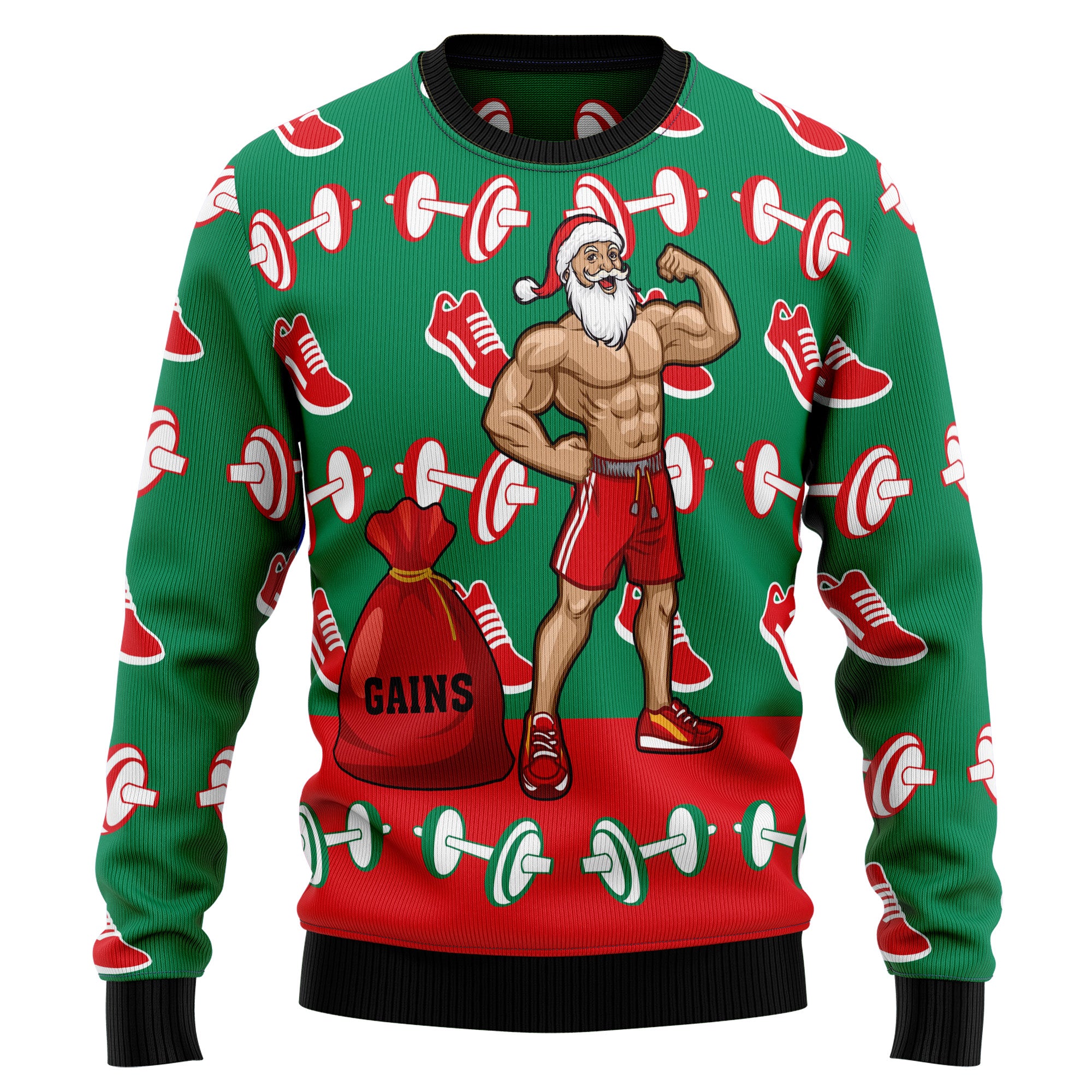 Santa Gym HZ92809 Ugly Christmas Sweater- Best Christmas Gifts 2023