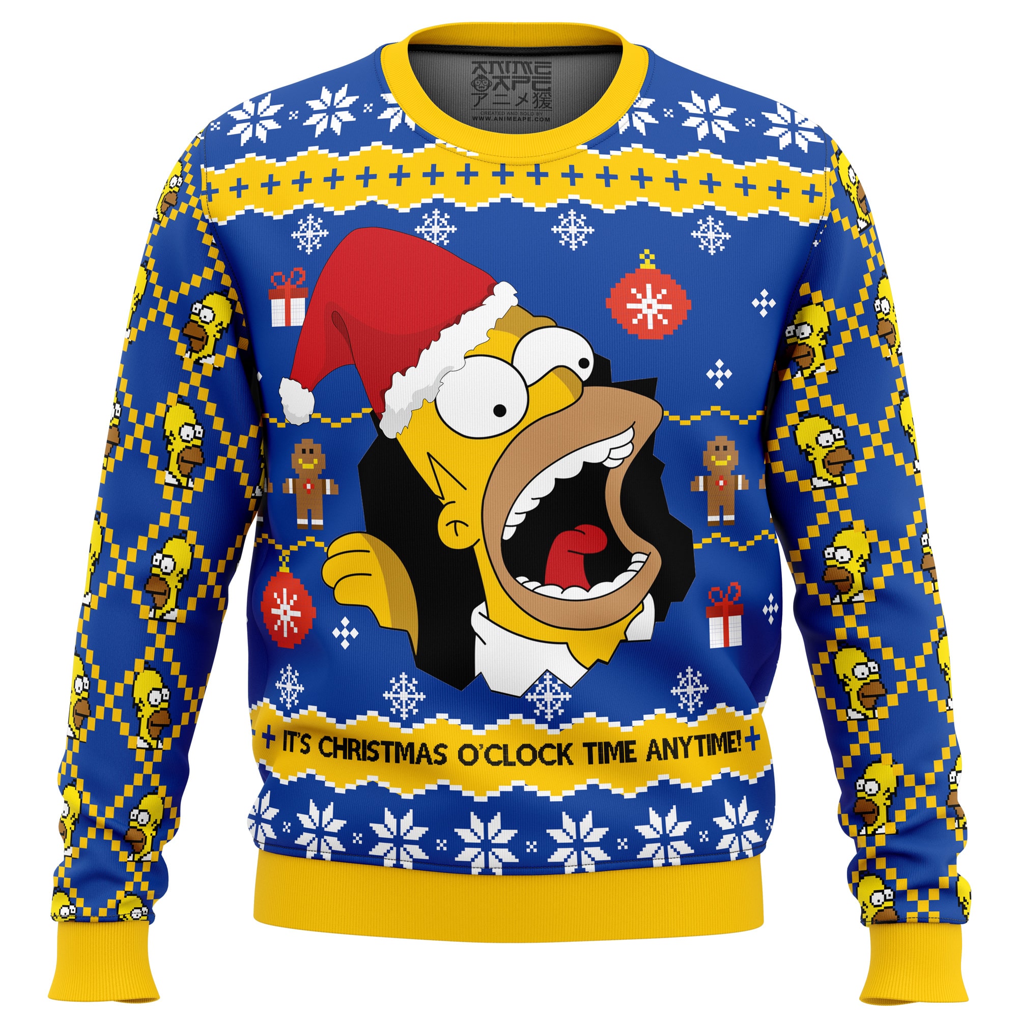 Santa Homer The Simpsons Ugly Christmas Sweater- Best Christmas Gifts 2023