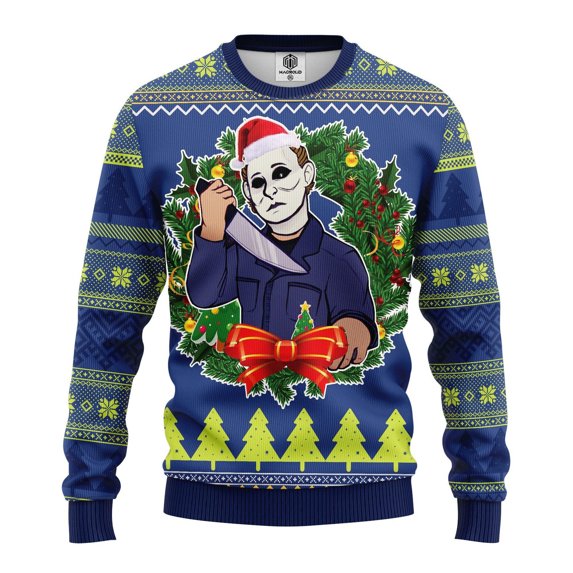 Santa Jason Voorhees Merry Xmas Ugly Christmas Sweater – Best Christmas Gifts 2023