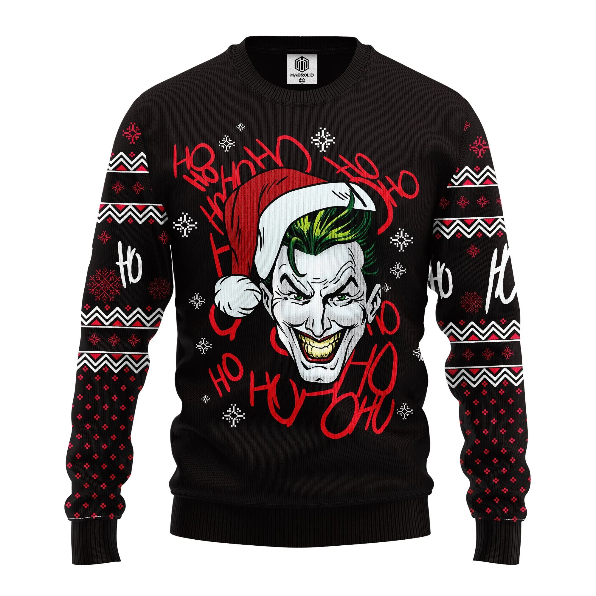 Santa Joker Smile Hohoho Ugly Christmas Sweater – Best Christmas Gifts 2023