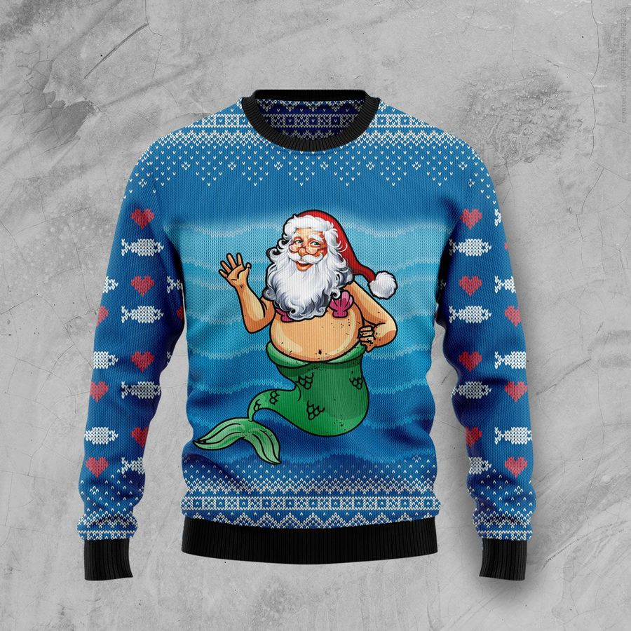 Santa Mermaid Ugly Christmas Sweater – Best Christmas Gifts 2023