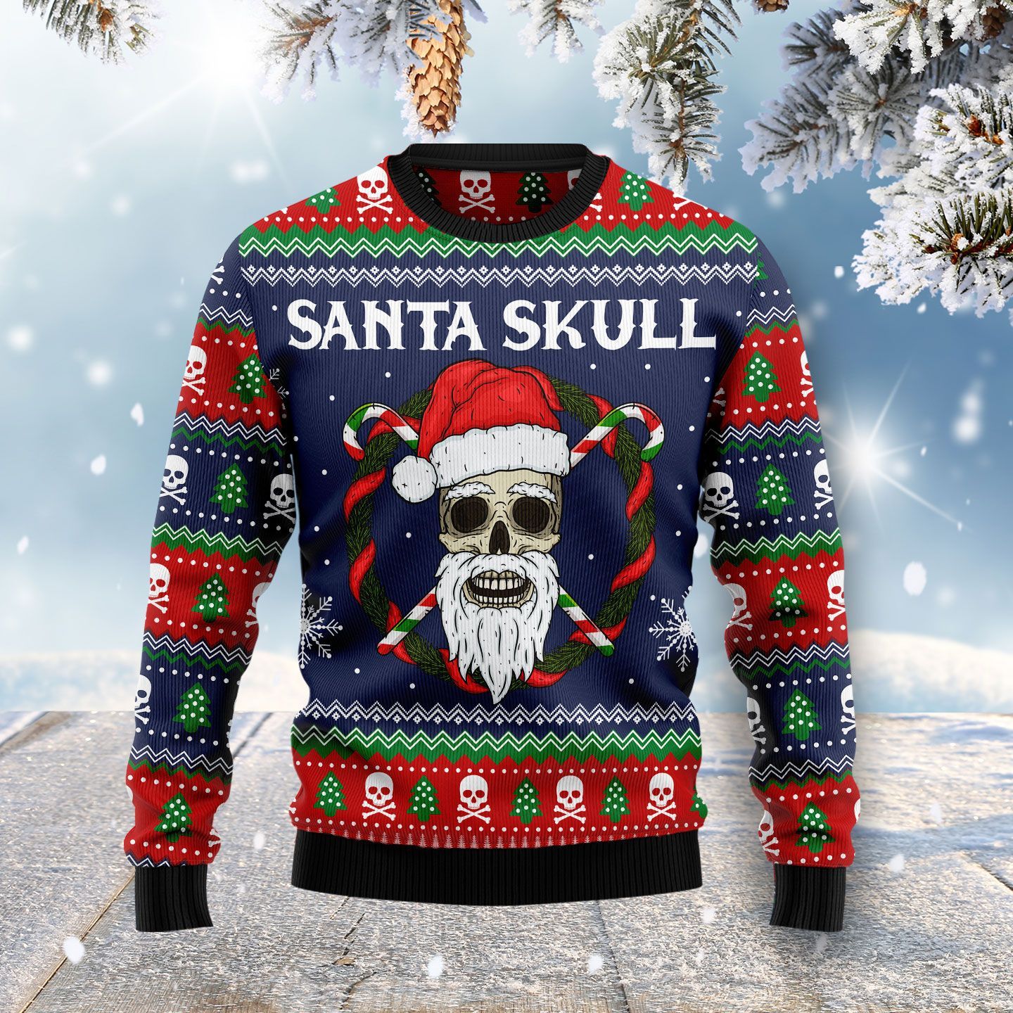 Santa Skull Ugly Christmas Sweater – Best Christmas Gifts 2023