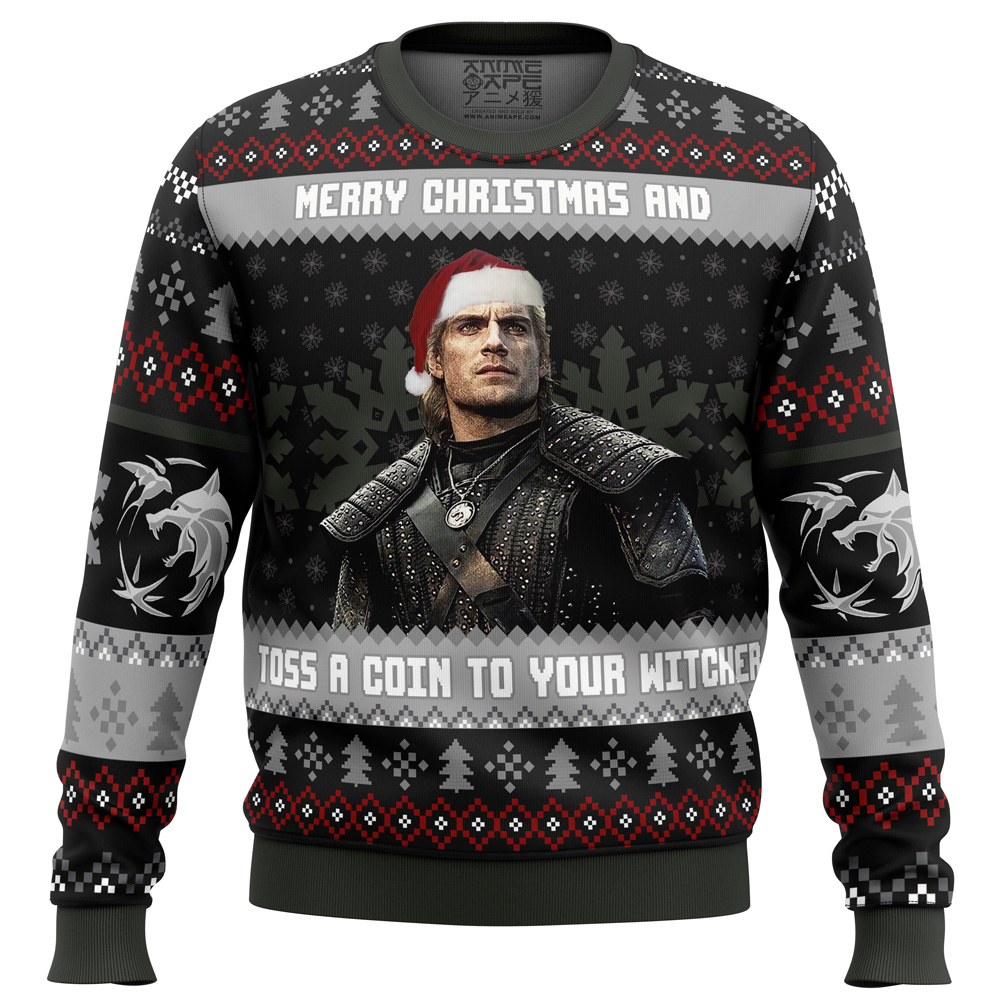 Santa Witcher The Witcher Ugly Christmas Sweater- Best Christmas Gifts 2023