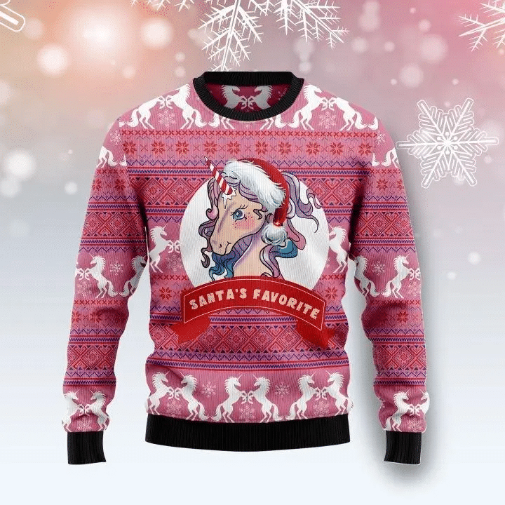 Santas Favorite Unicorn Ugly Christmas Sweater – Best Christmas Gifts 2023