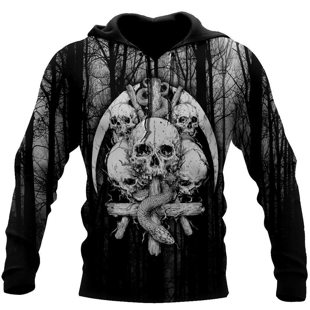 Satanic Skulls 3D Hoodie