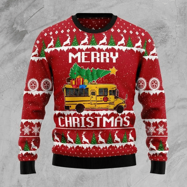 School Bus Ugly Christmas Sweater – Best Christmas Gifts 2023