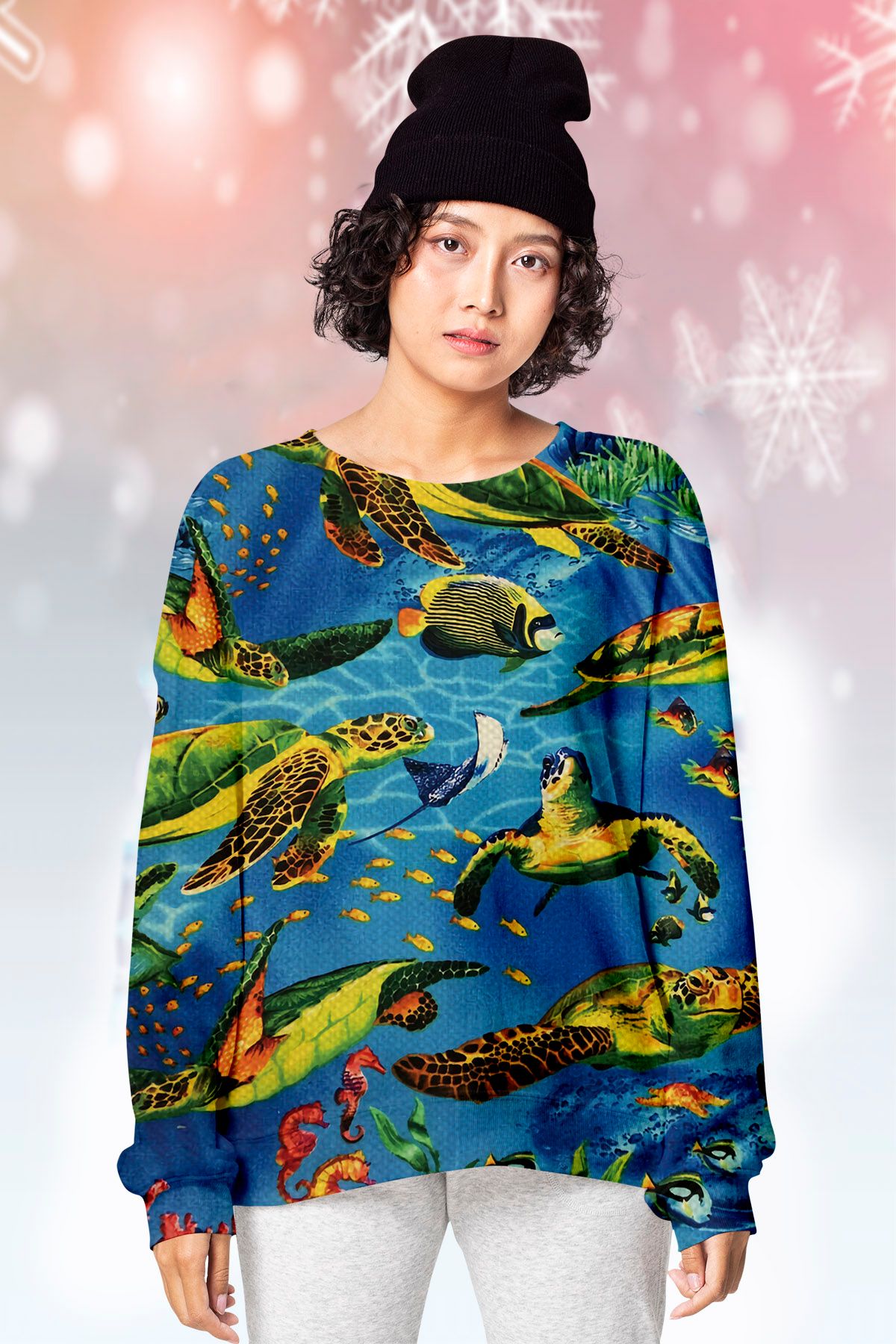 Sea TurtleLTTJ Ugly Christmas Sweater- Best Christmas Gifts 2023