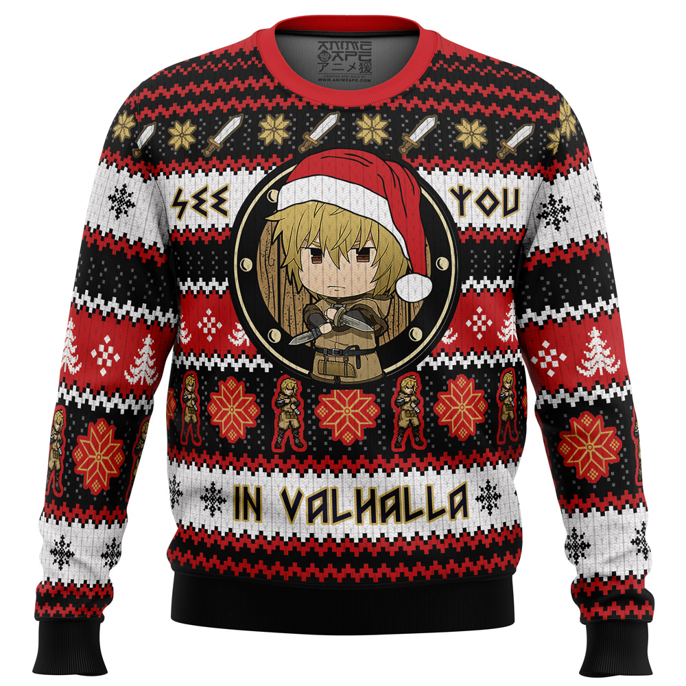 See You in Valhalla Vinland Saga Christmas Sweater- Best Christmas Gifts 2023