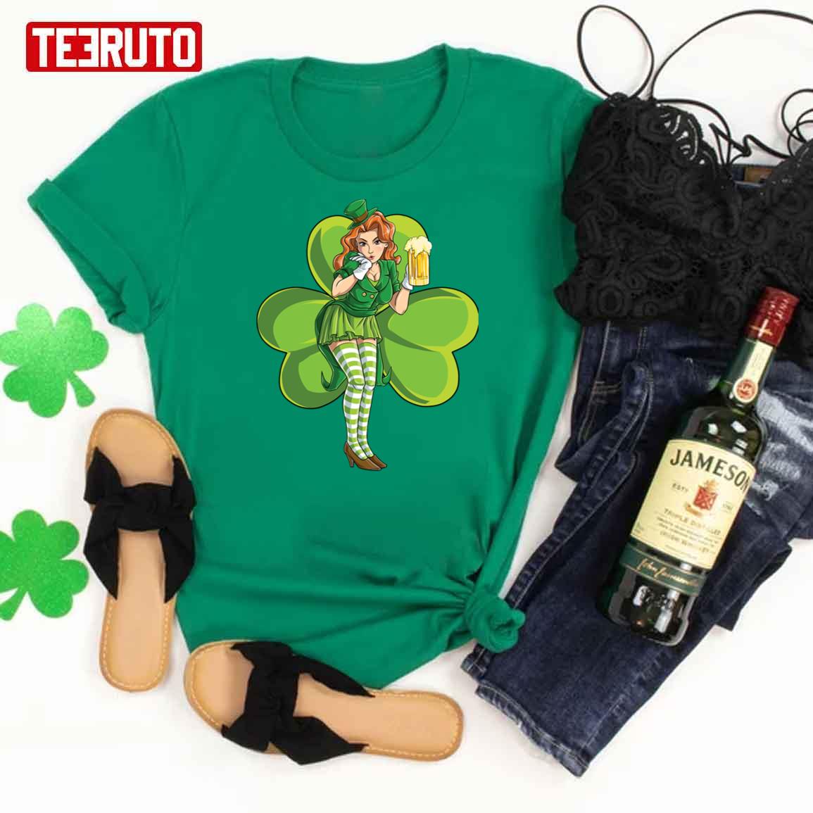 Sexy Leprechaun Redhead Women St Patrick’s Day Unisex T-Shirt