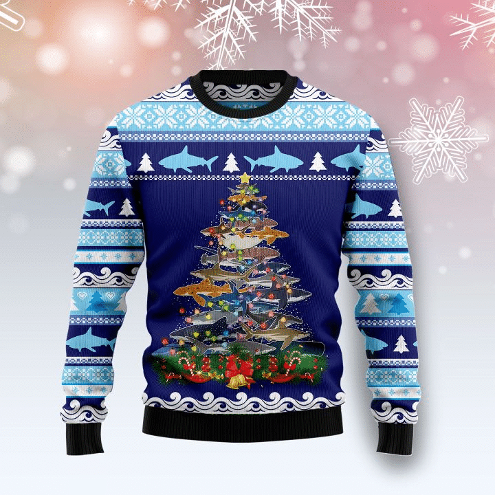 Shark Christmas Tree Ugly Christmas Sweater – Best Christmas Gifts 2023