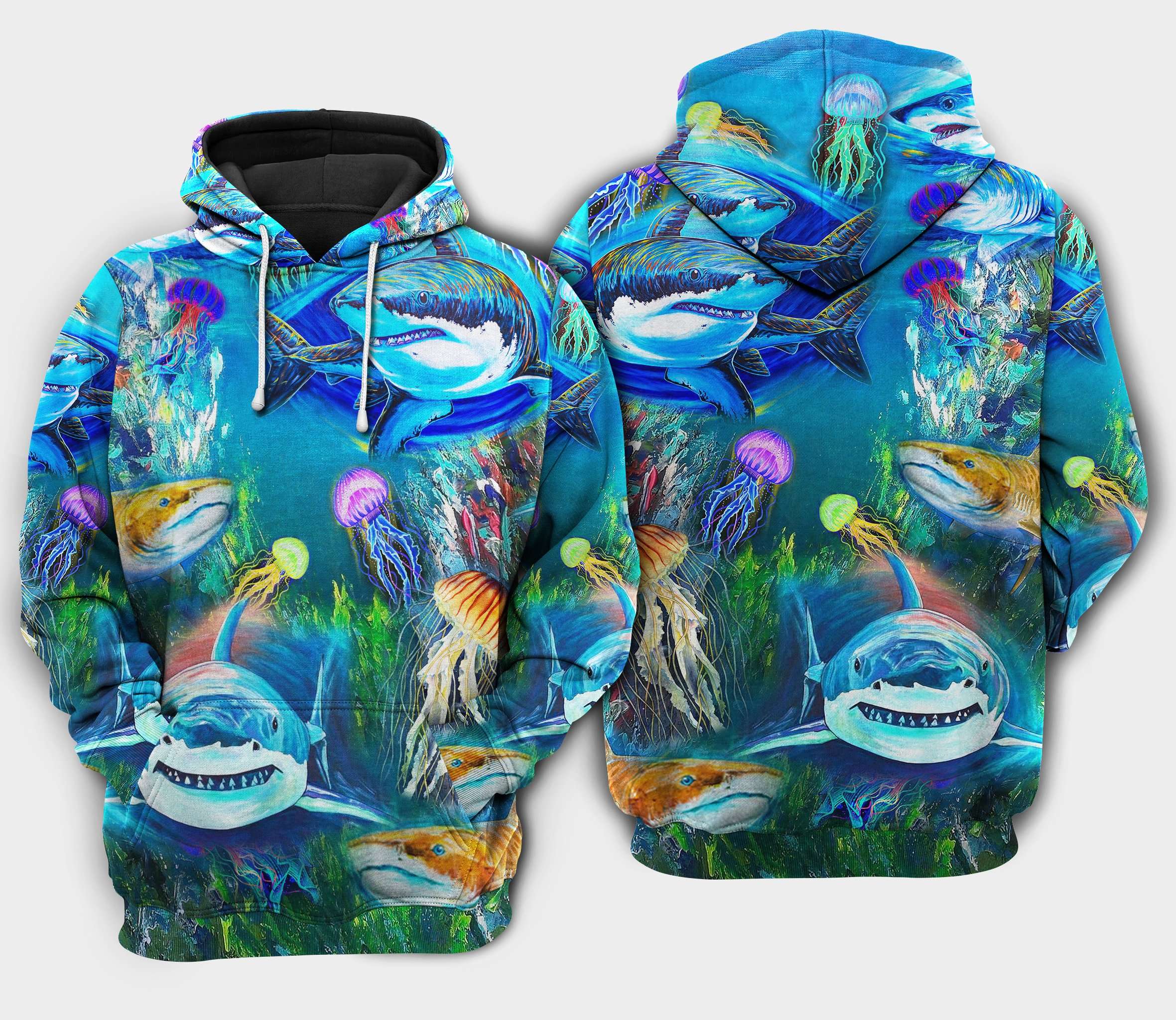 Shark Over Sea Awesome Limited Edition 3D Hoodie