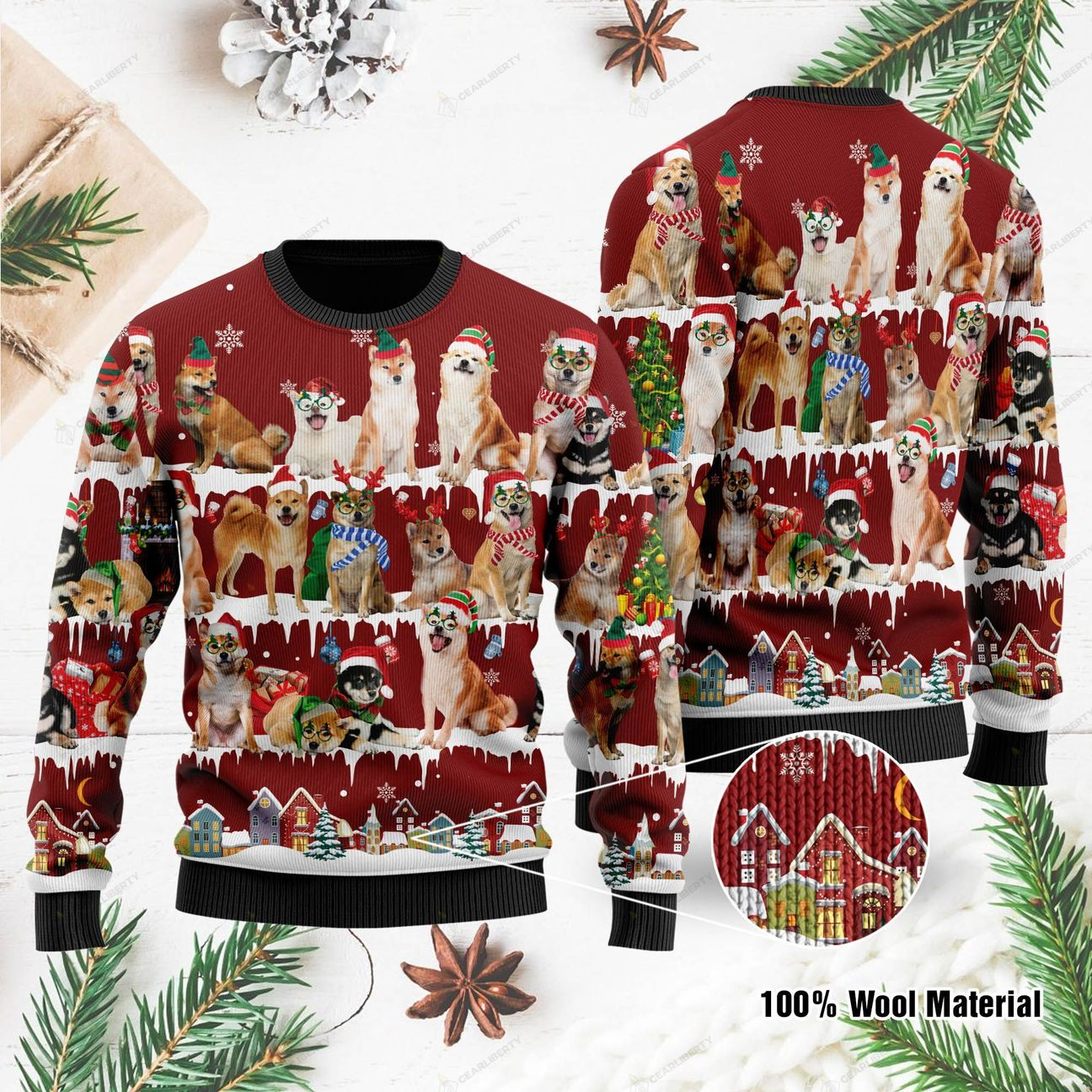 Shiba Inu Ugly Christmas Sweater – Best Christmas Gifts 2023