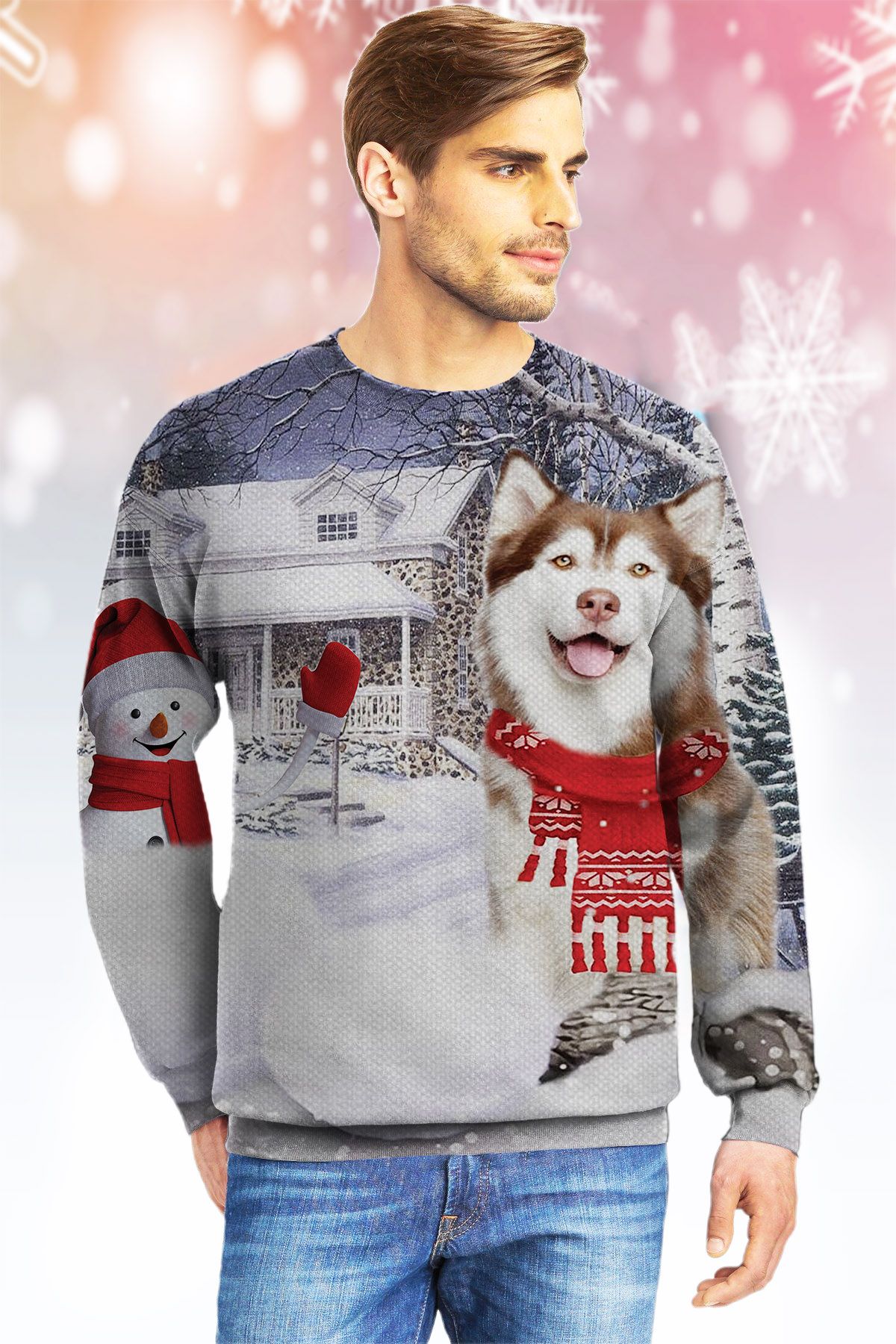 Siberian Husky KVH Ugly Christmas Sweater- Best Christmas Gifts 2023