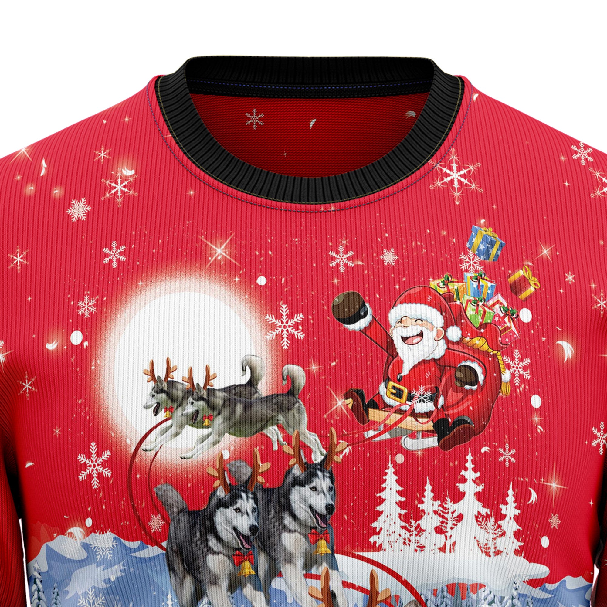 Siberian Husky Santa Claus G5105 Ugly Christmas Sweater- Best Christmas Gifts 2023