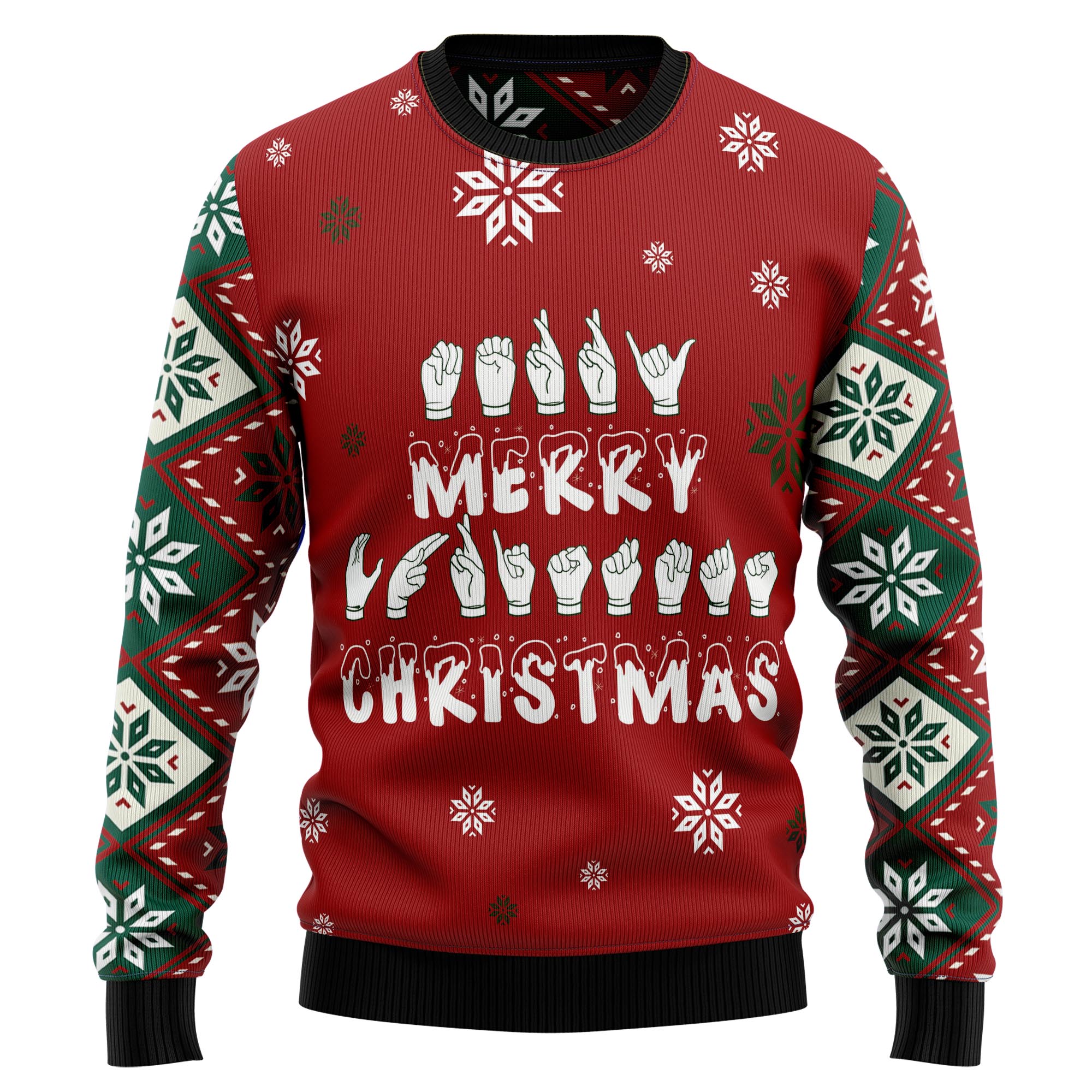 Sign Language Merry Christmas T2910 Ugly Christmas Sweater- Best Christmas Gifts 2023