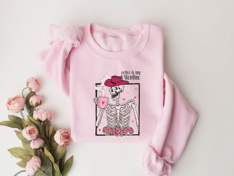 Skeleton Coffee Valentines Sweatshirt