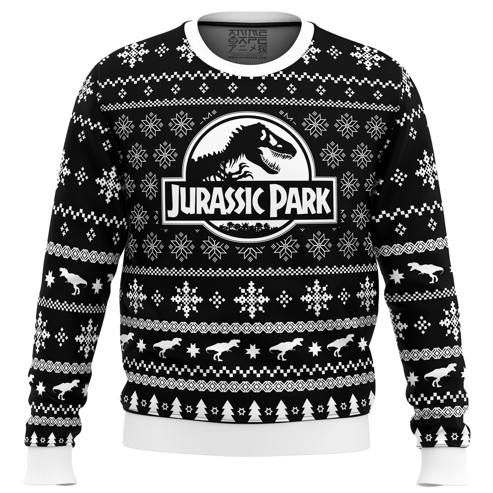 Skeleton Christmas Jurassic Park Ugly Christmas Sweater- Best Christmas Gifts 2023