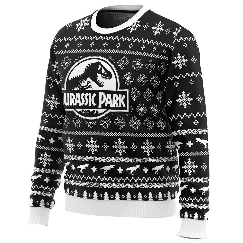 Skeleton Christmas Jurassic Park Ugly Christmas Sweater- Best Christmas Gifts 2023