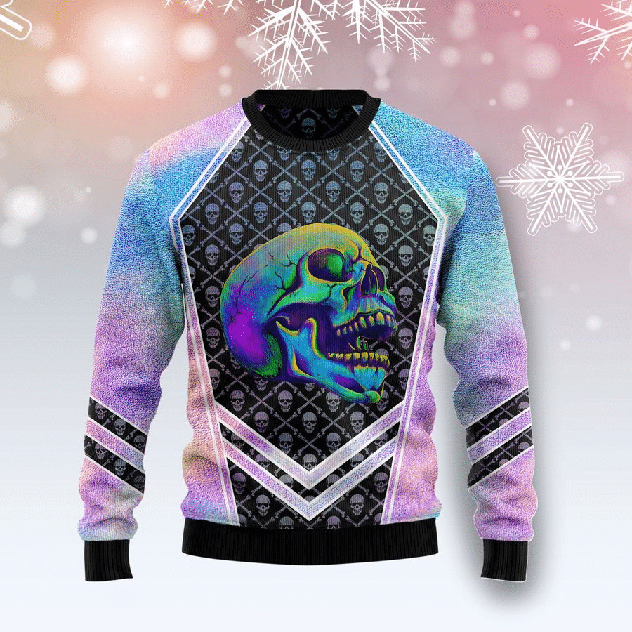 Skull Hologram Ugly Christmas Sweater – Best Christmas Gifts 2023