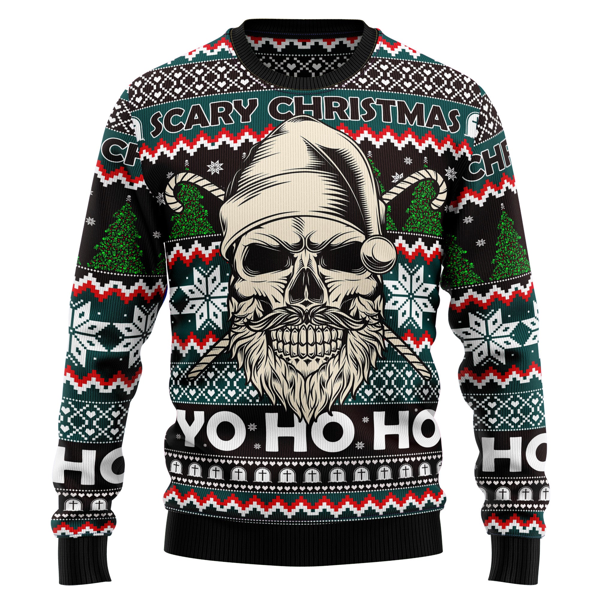 Skull Scary Christmas TY249 Ugly Christmas Sweater- Best Christmas Gifts 2023