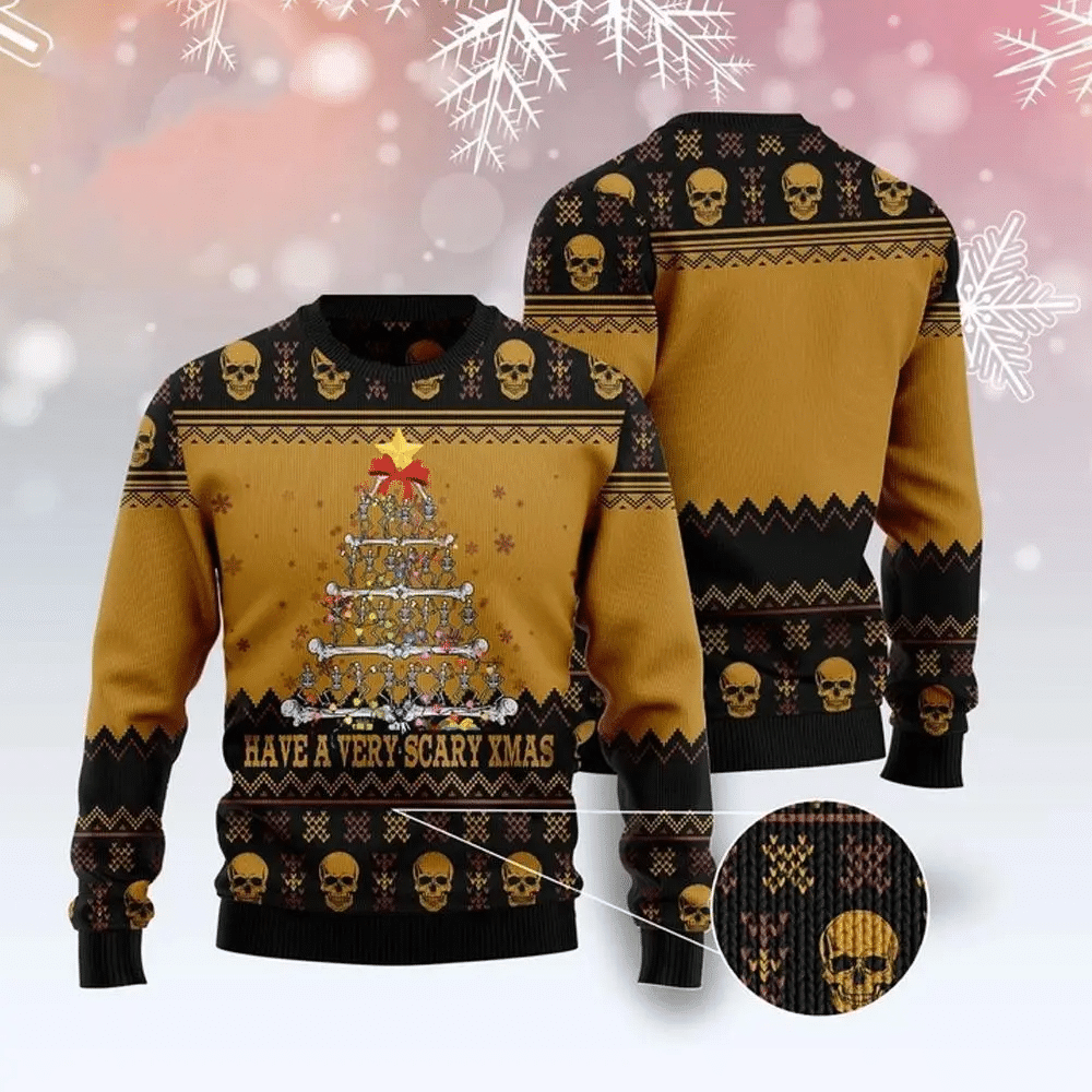 Skull Very Scary Ugly Christmas Sweater – Best Christmas Gifts 2023