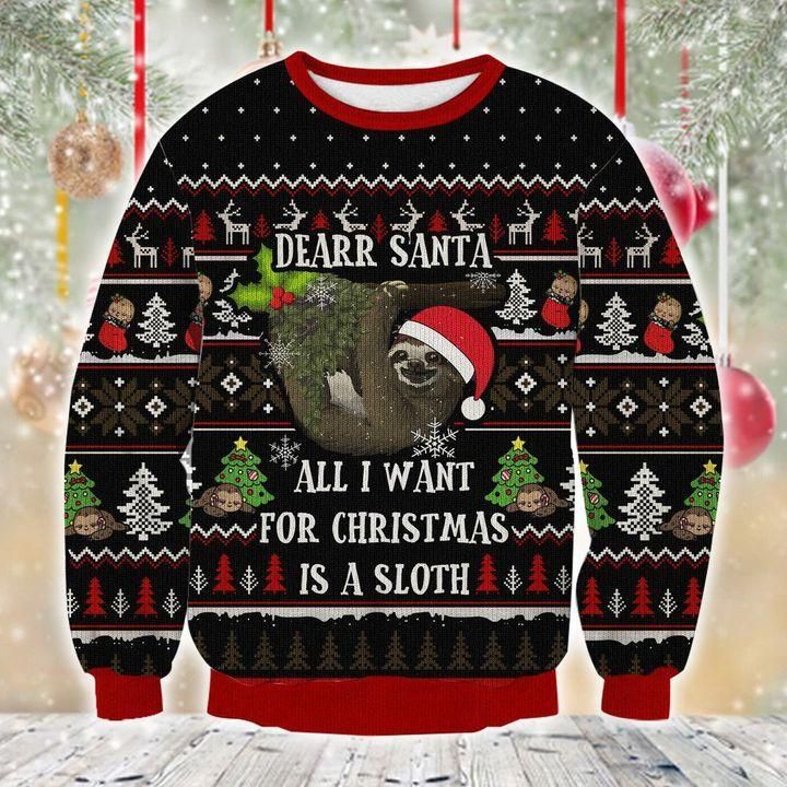 Sloth All I Want For Christmas Ugly Christmas Sweater – Best Christmas Gifts 2023