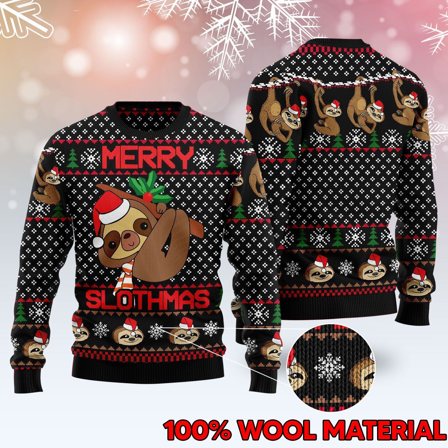 Sloth Christmas Ugly Christmas Sweater – Best Christmas Gifts 2023