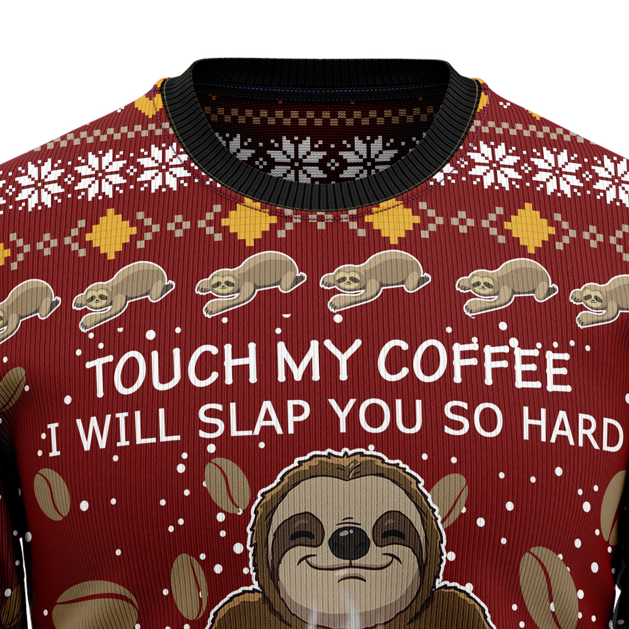 Sloth Coffee D1111 Ugly Christmas Sweater- Best Christmas Gifts 2023