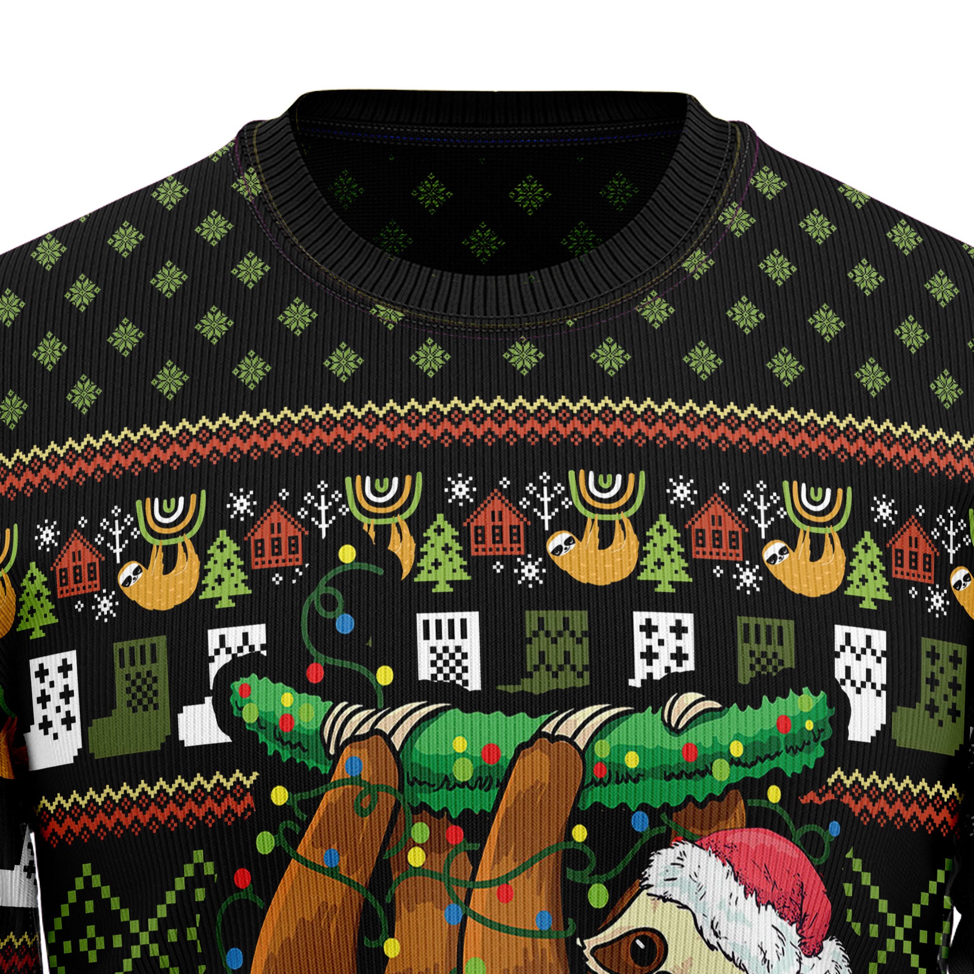 Sloth Light D1011 Ugly Christmas Sweater- Best Christmas Gifts 2023