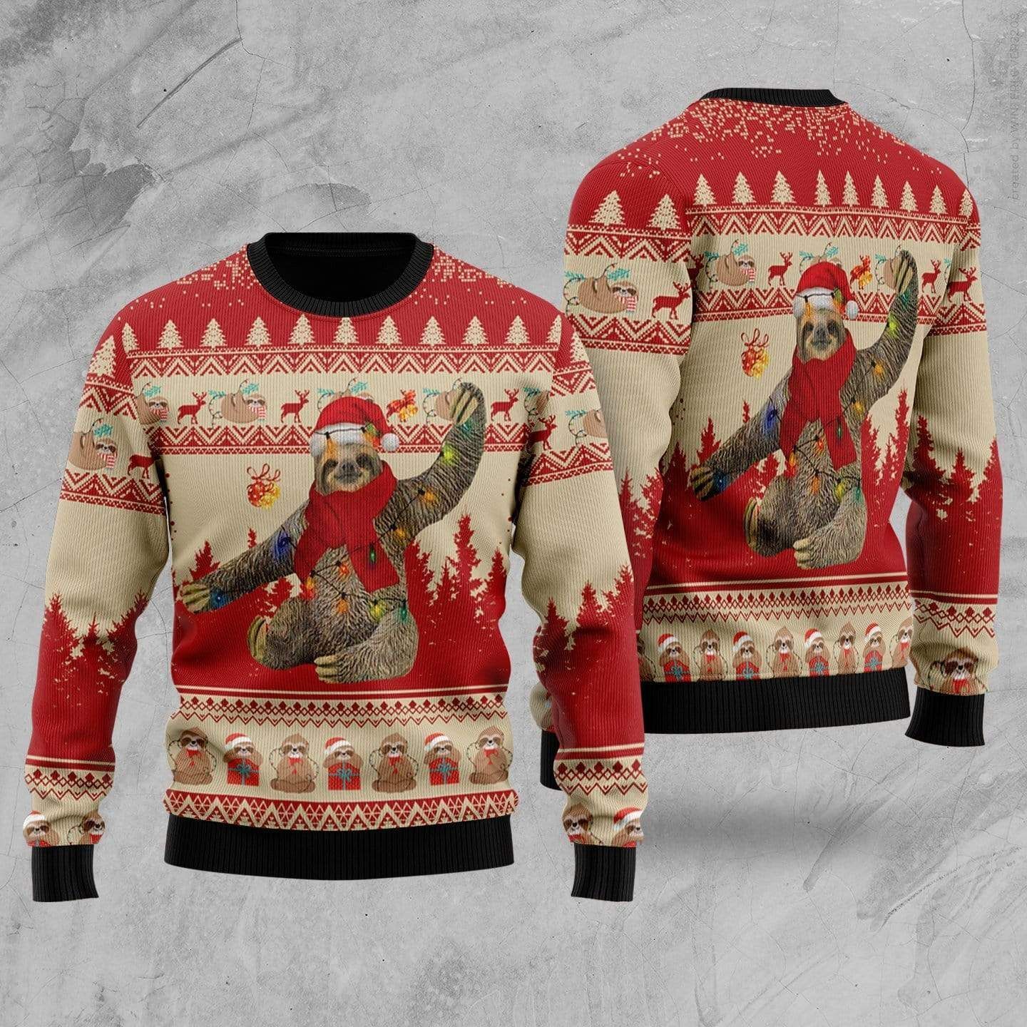 Sloth Red Ugly Christmas Sweater – Best Christmas Gifts 2023