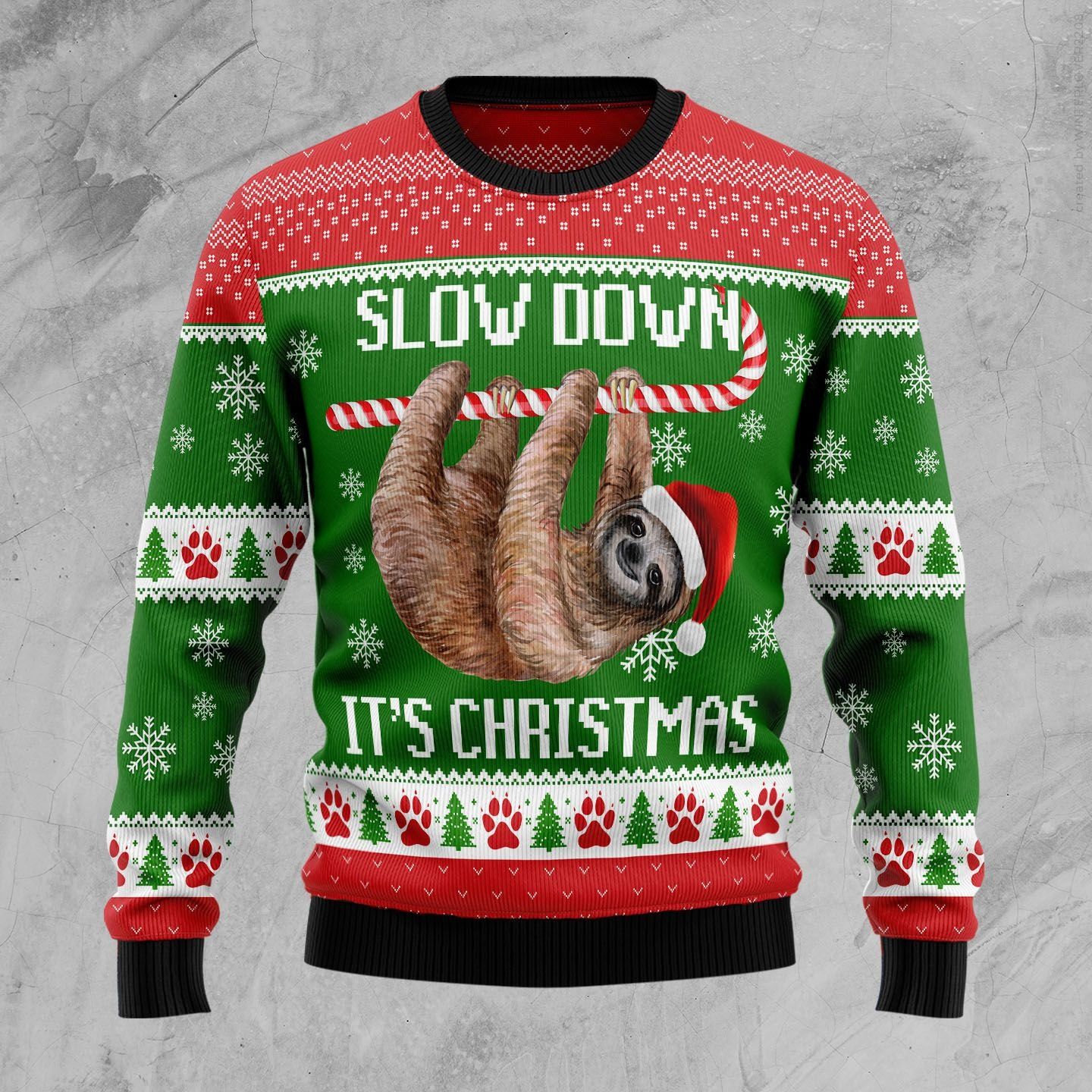 Sloth Slow Down Ugly Christmas Sweater – Best Christmas Gifts 2023