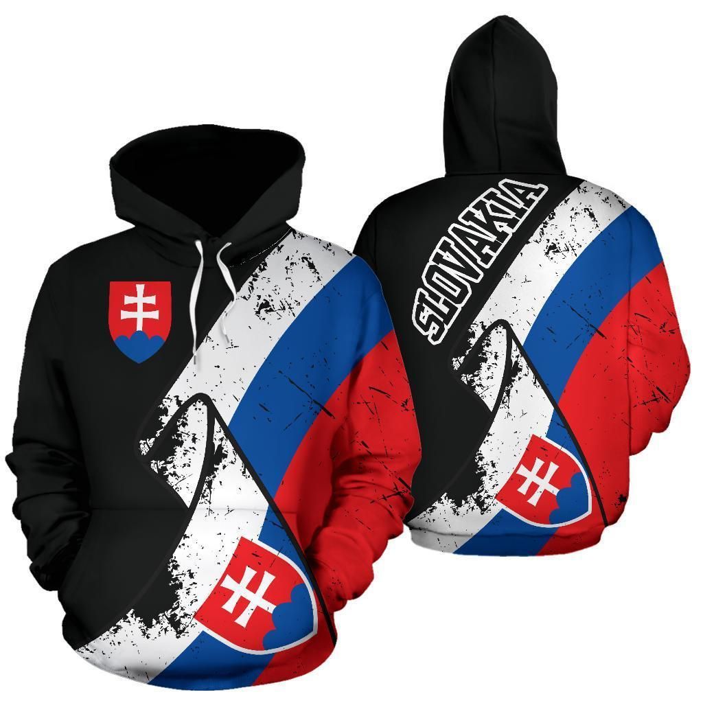 Slovakia Special Grunge Flag 3D Hoodie