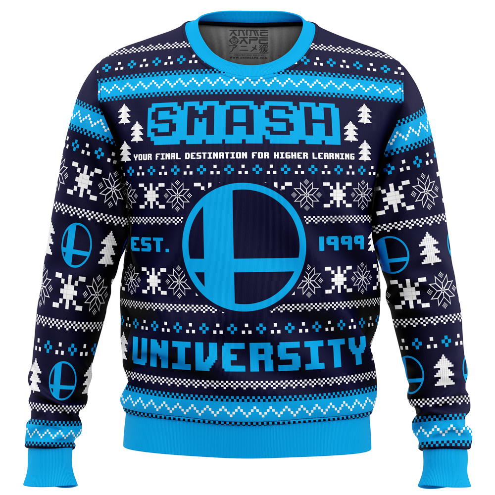 Smash University Super Smash Bros Ugly Christmas Sweater- Best Christmas Gifts 2023