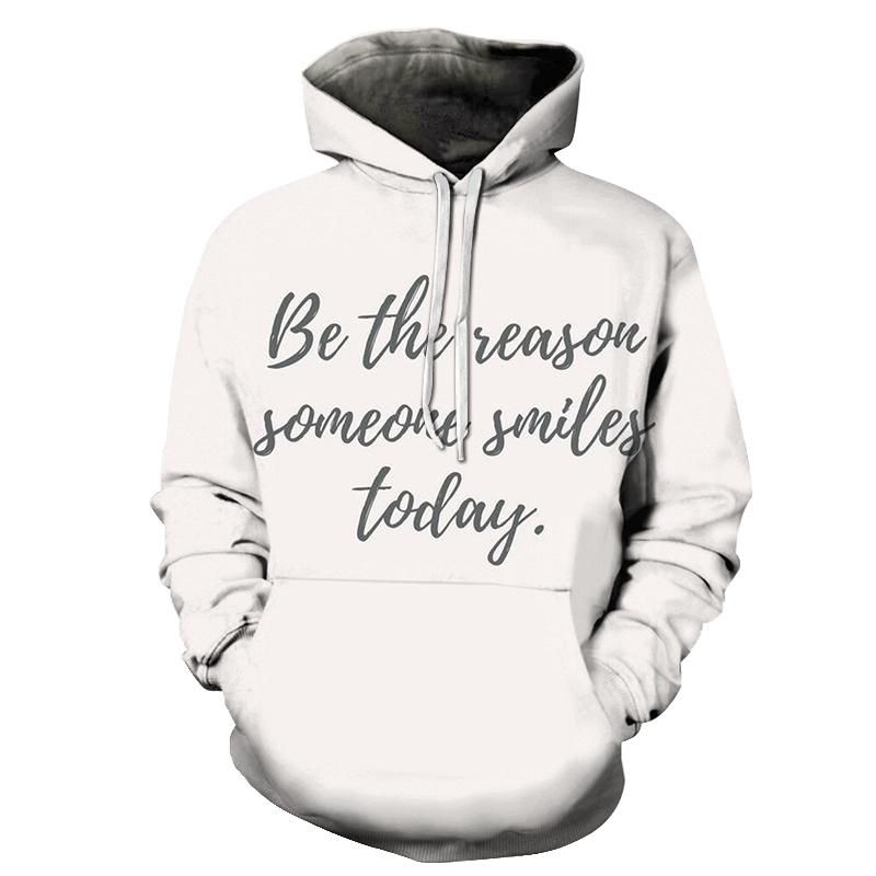 Smile Today Positive Quote 3D Hoodie