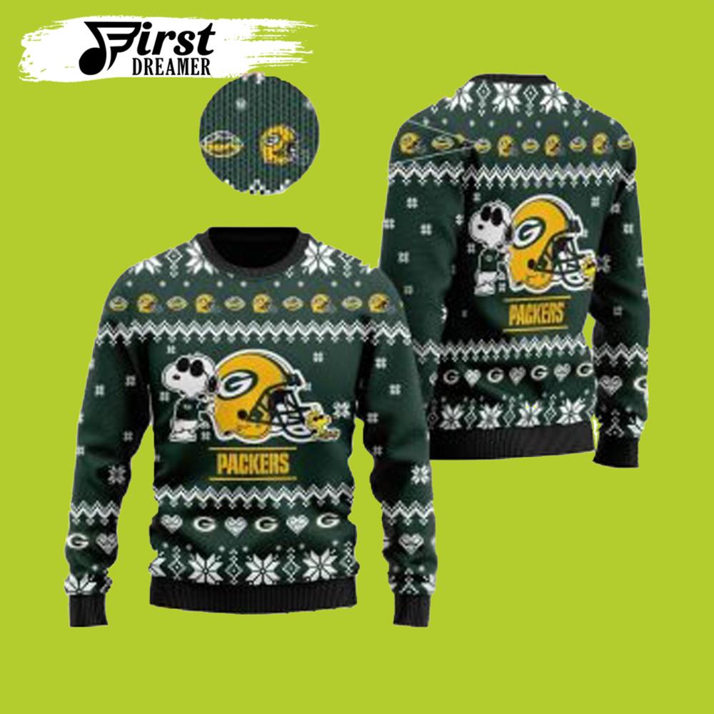 Snoopy Nfl Green Bay Packers Ugly Christmas Sweater- Best Christmas Gifts 2023