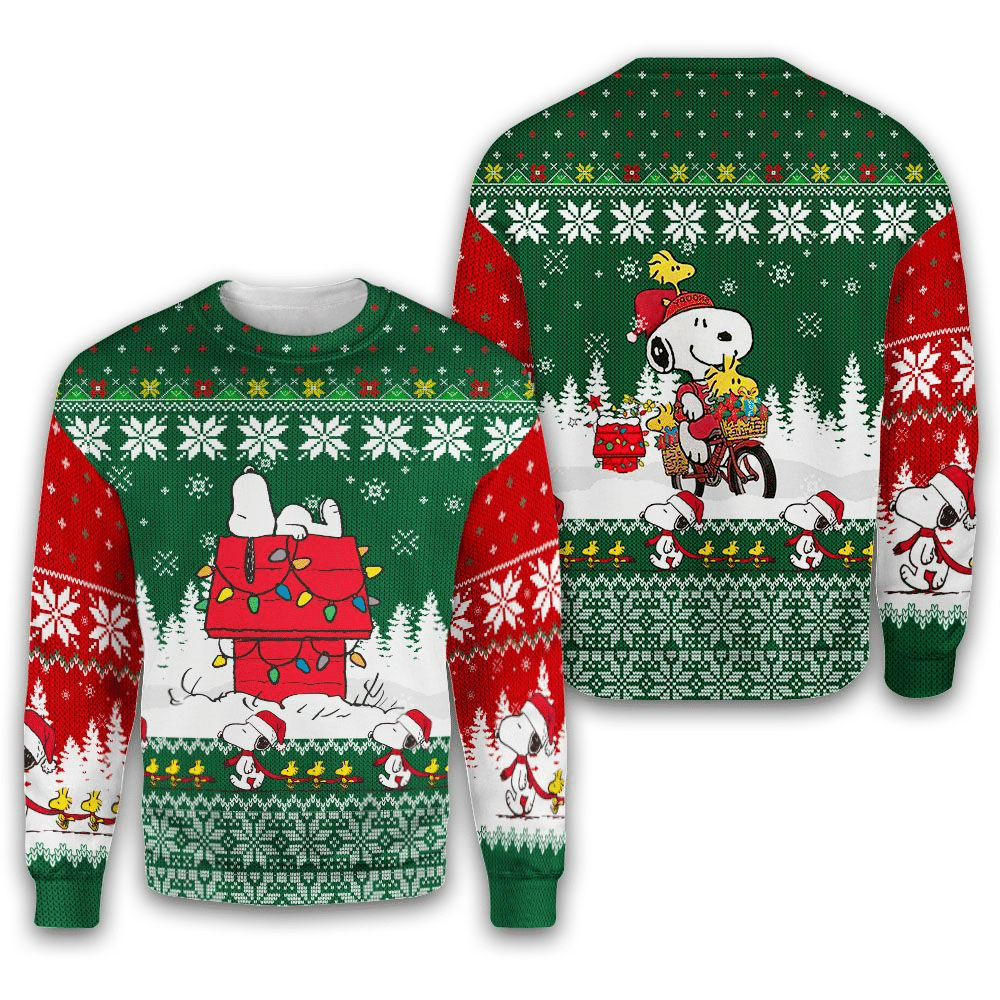 Snoopy Ugly Sweater Gifts, Snoopy Gift Fan Ugly Sweater- Best Christmas Gifts 2023