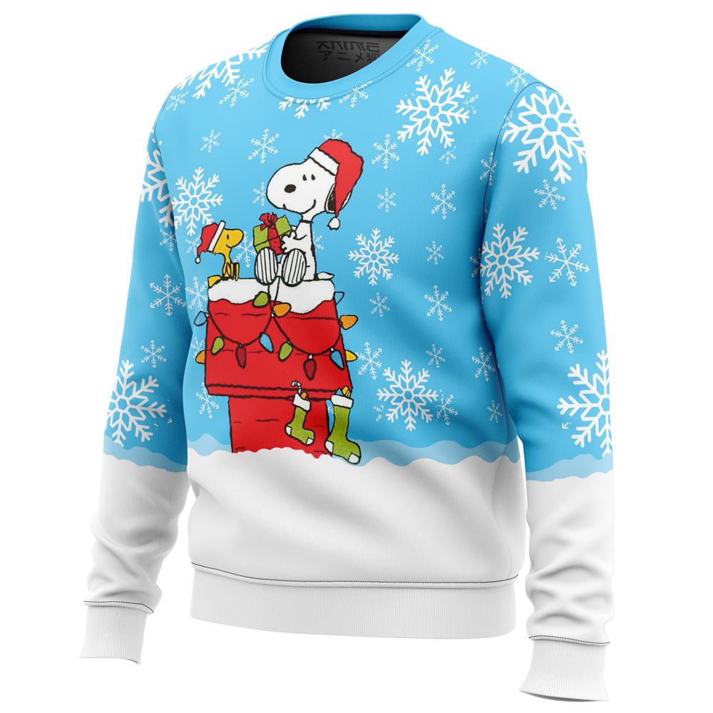 Snowy Christmas Snoopy Ugly Christmas Sweater- Best Christmas Gifts 2023