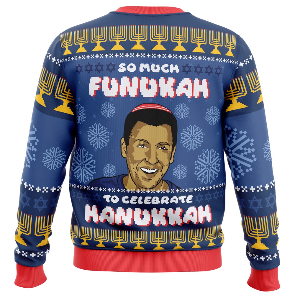 So Much Funukah Adam Sandler Ugly Christmas Sweater- Best Christmas Gifts 2023