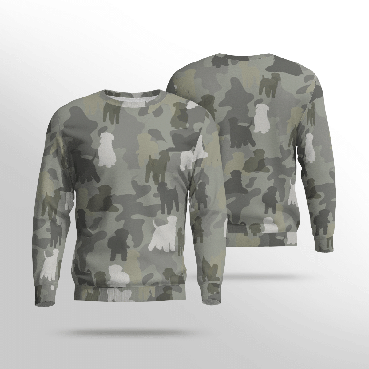 Soft Coated Wheaten Terrier Camouflage Sweatshirt – Best Christmas Gifts 2023