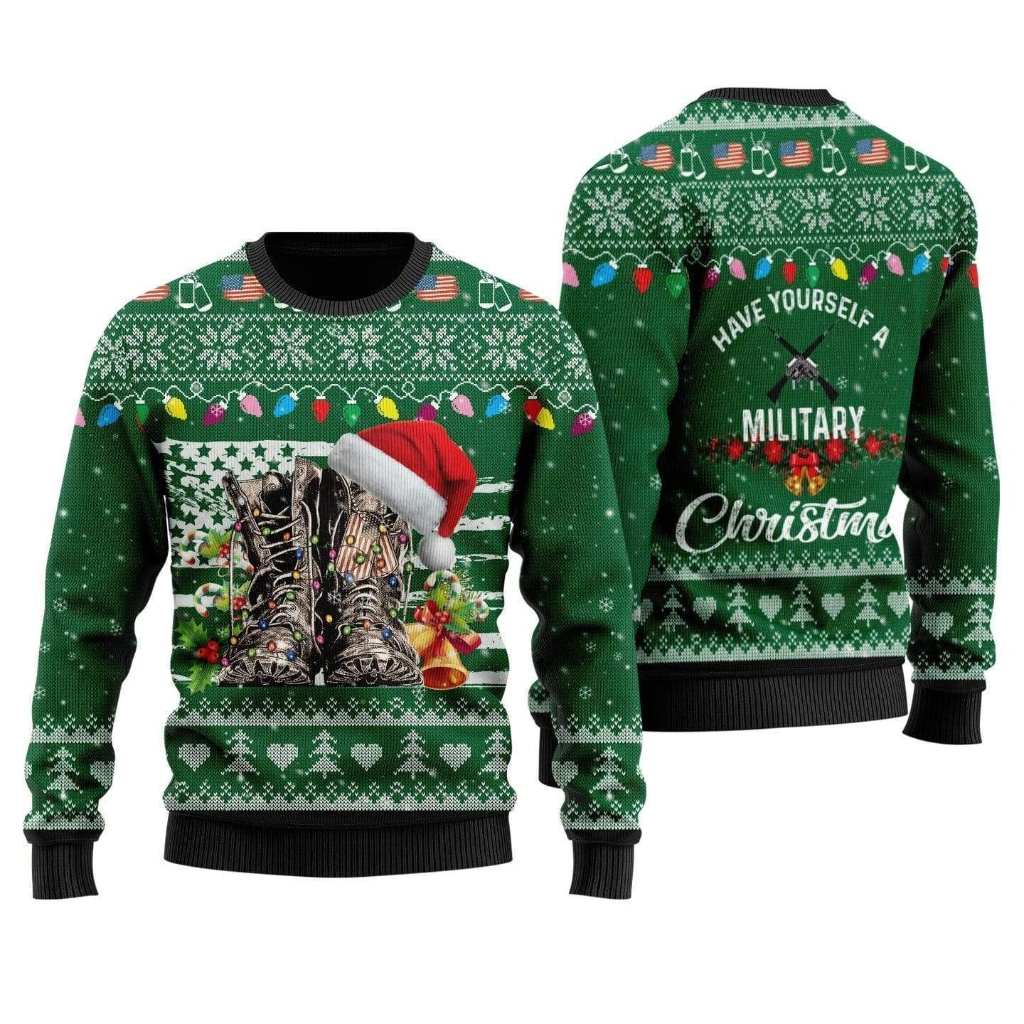 Soldiers Have Yourself A Military Christmas Ugly Sweater- Best Christmas Gifts 2023