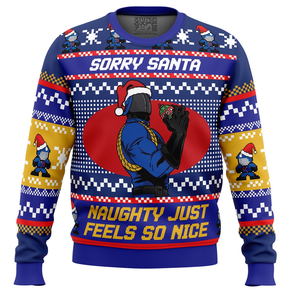 Sorry Santa Cobra Commander GI Joe Ugly Christmas Sweater- Best Christmas Gifts 2023