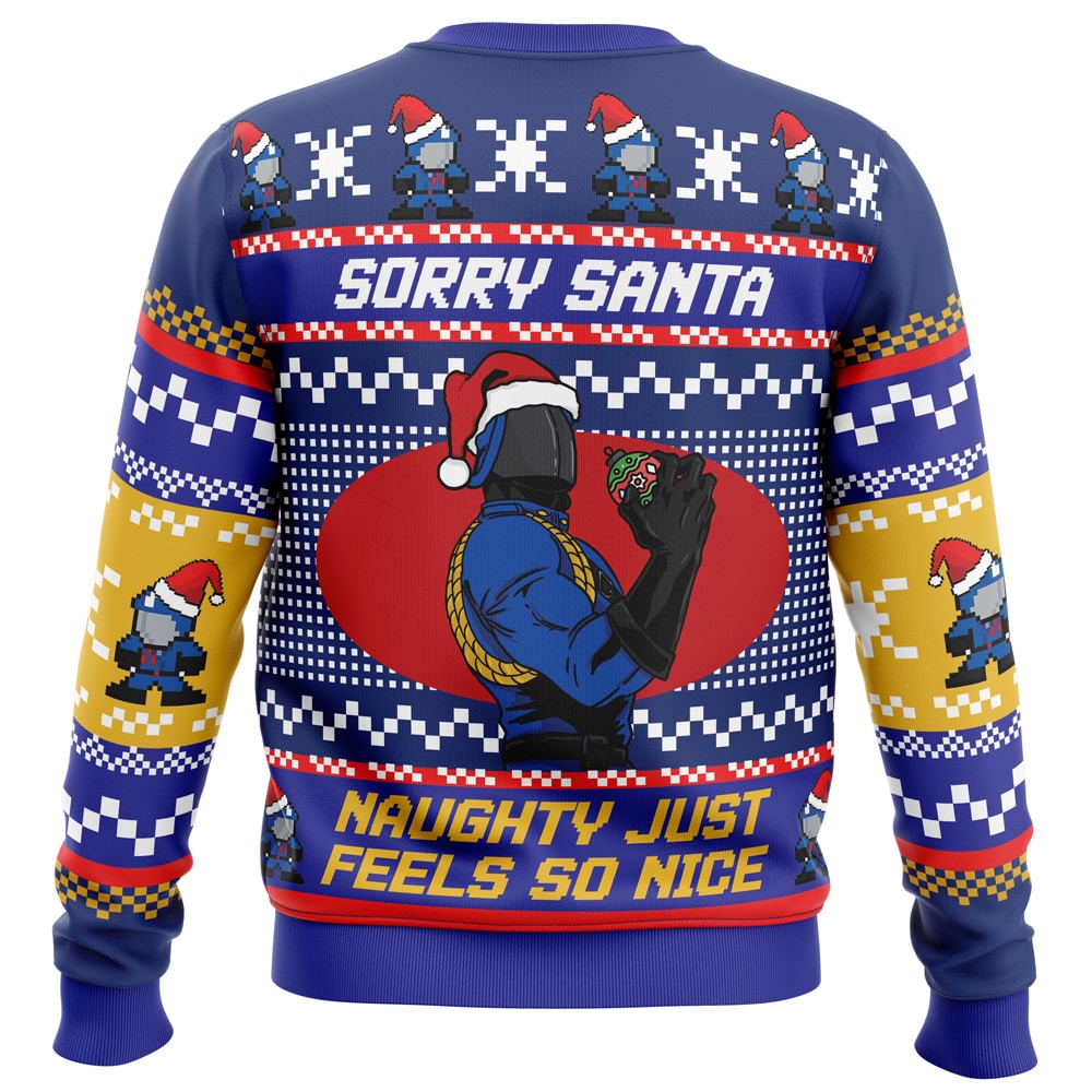 Sorry Santa Cobra Commander GI Joe Ugly Christmas Sweater- Best Christmas Gifts 2023