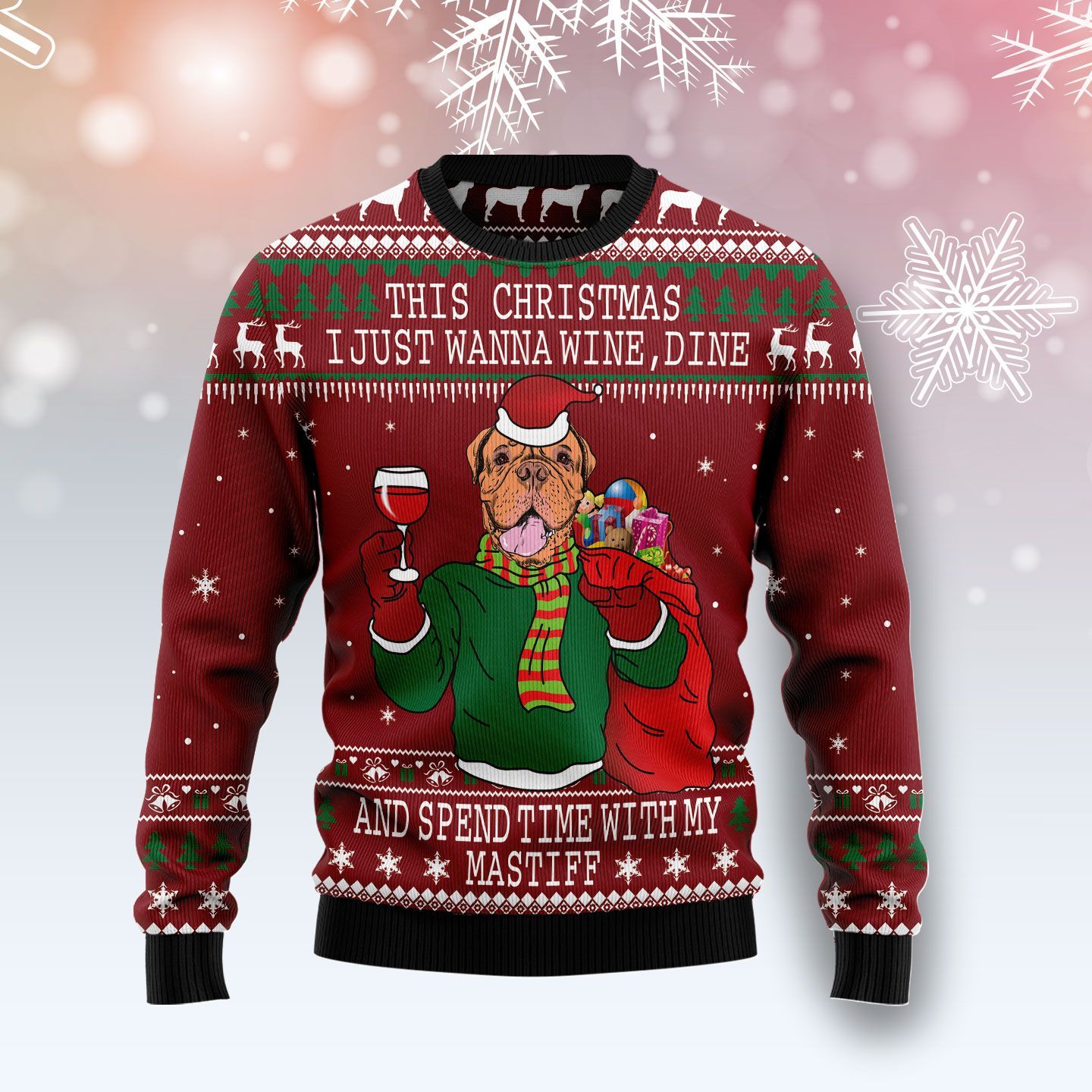 Spend Time With My Mastiff Ugly Christmas Sweater – Best Christmas Gifts 2023