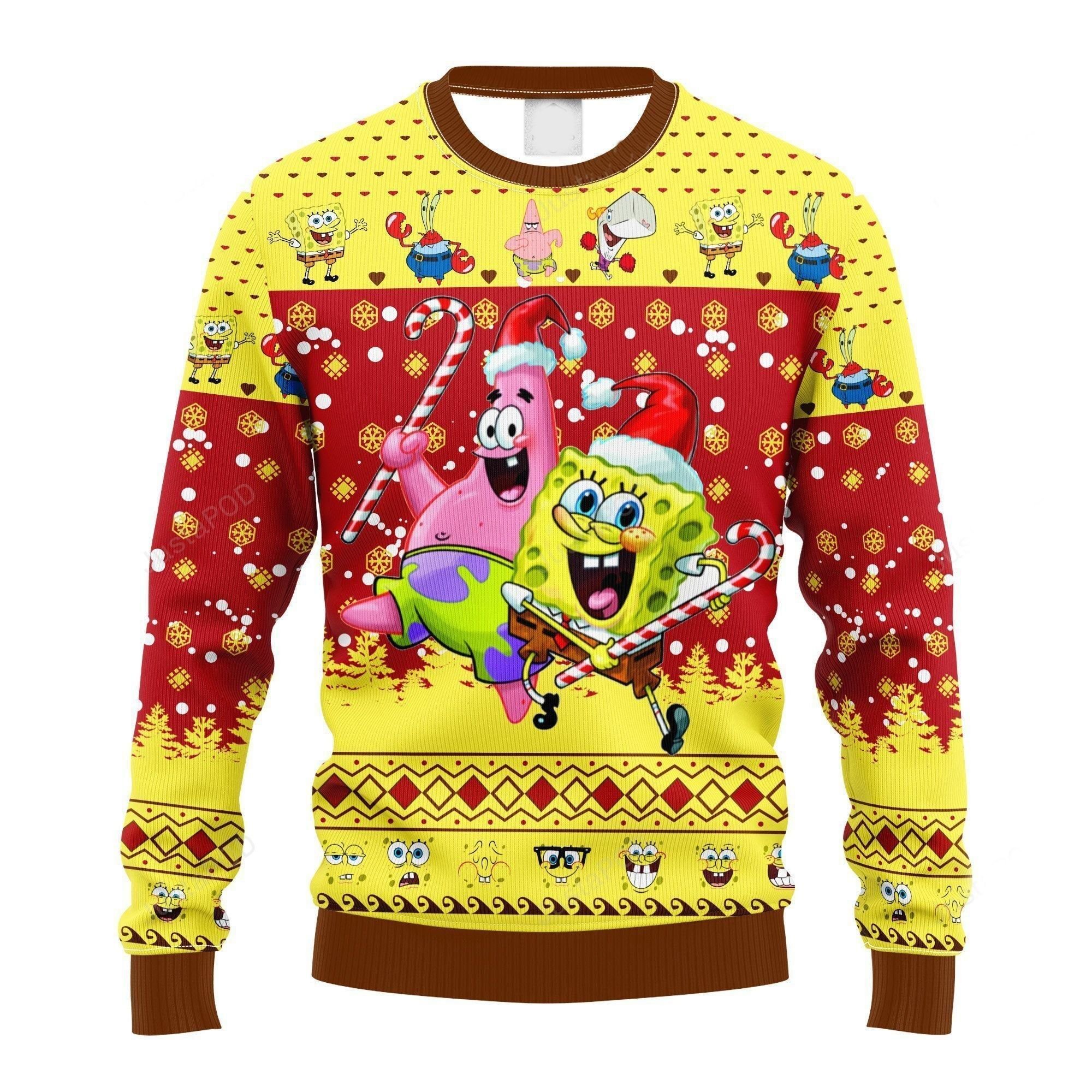 Spongebob And Patrick Star Ugly Sweater- Best Christmas Gifts 2023