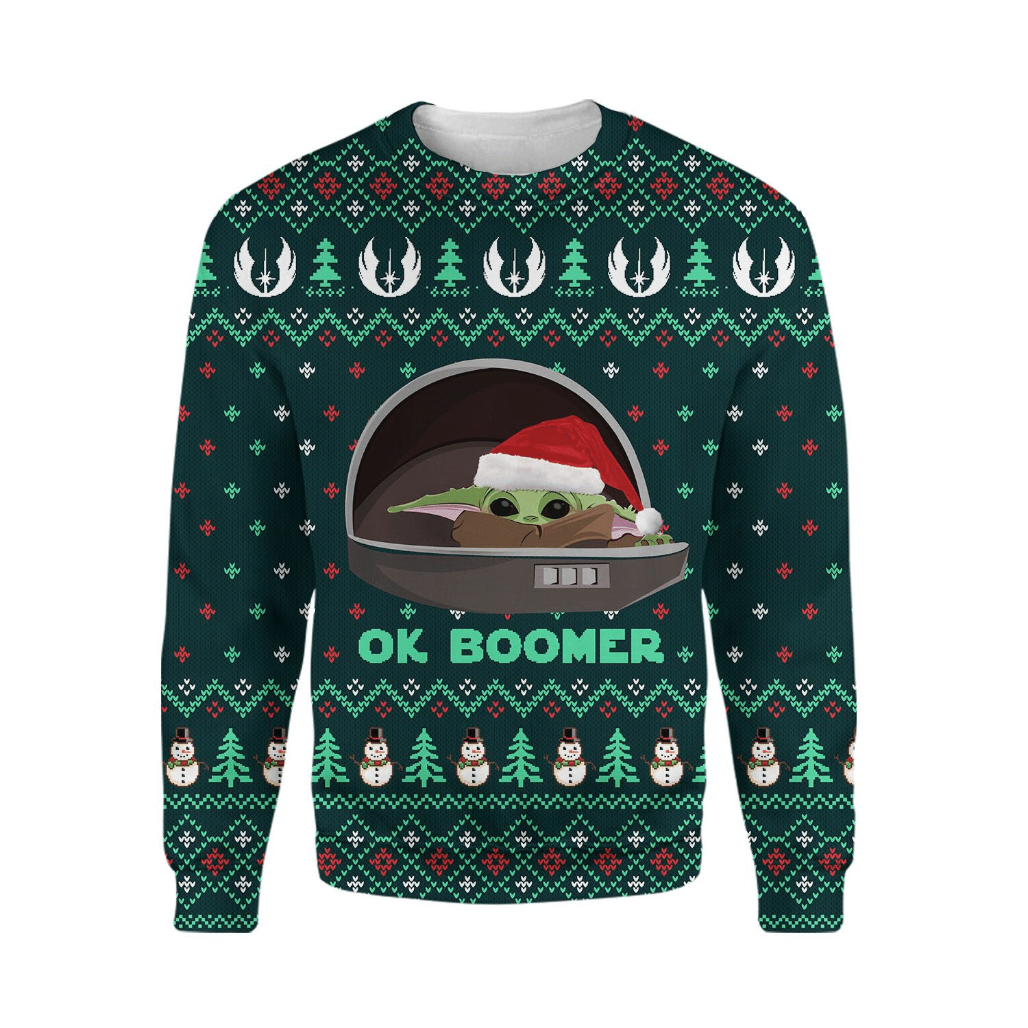 Star Wars Baby Yoda Ok Boomer Ugly Sweater Gifts, Star Wars Gift Fan Ugly Sweater- Best Christmas Gifts 2023