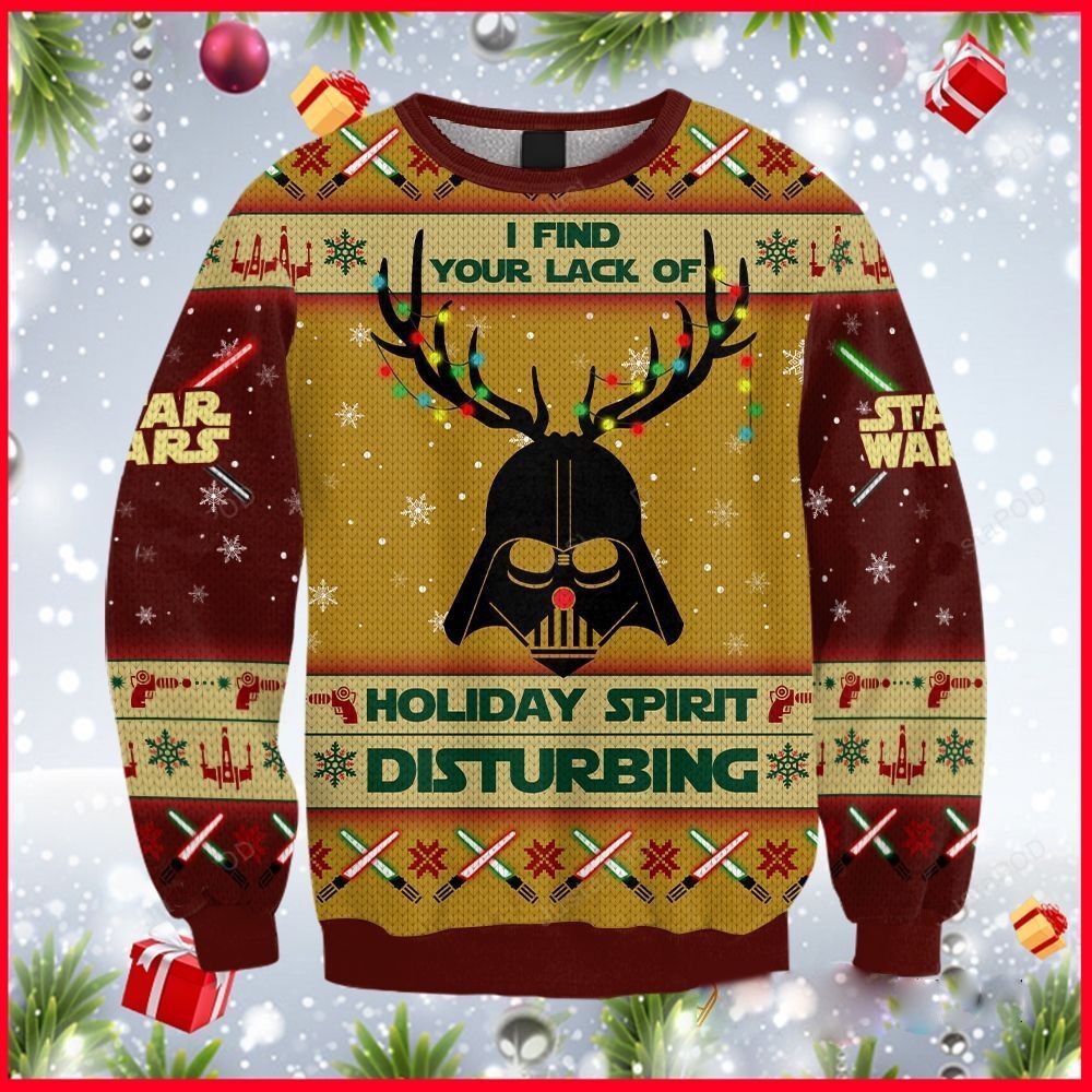 Star Wars I Find Your Lack Of Holiday Spirit Disturbing Ugly Sweater- Best Christmas Gifts 2023