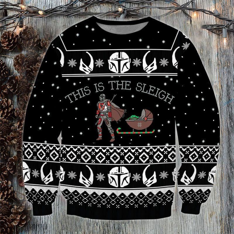 Star Wars This Is The Sleight Baby Yoda Ugly Sweater- Best Christmas Gifts 2023