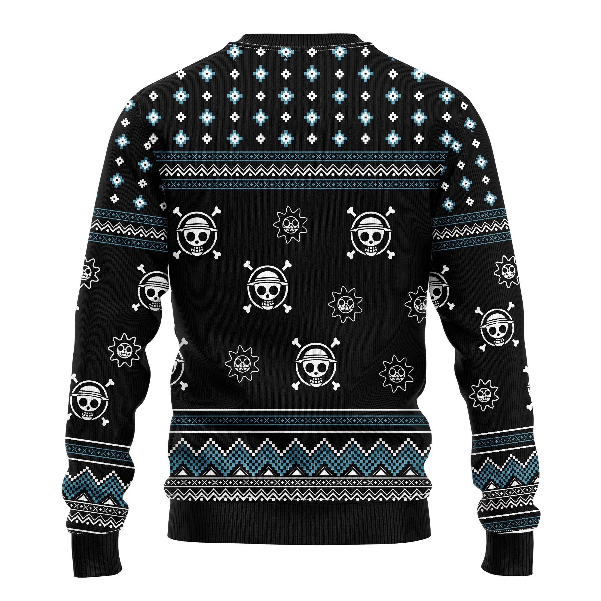 Straw Hat Team One Piece Anime Merry Xmas Ugly Christmas Sweater- Best Christmas Gifts 2023